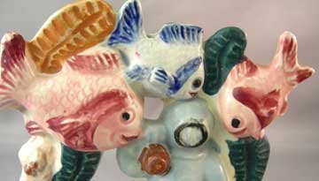 Vintage Aquarium Ornament Deep Sea Diver with Fishes