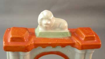 Vintage Aquarium Ornament Luster Arch With Lion