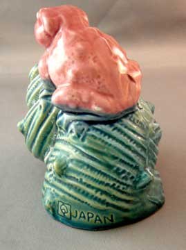 Vintage Aquarium Ornament Toad On A Shell