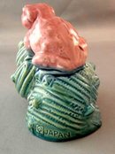 Vintage Aquarium Ornament Toad On A Shell
