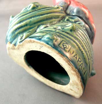 Vintage Aquarium Ornament Toad On A Shell