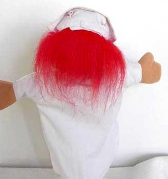 Russ Red Haired Nurse Troll Hand Puppet