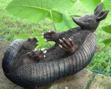Texas Armadillo Figural Beer/Wine Holder