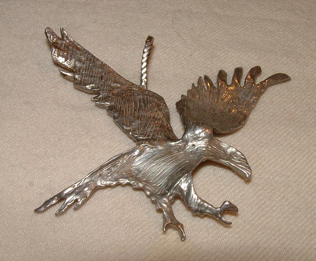 925 Silver Eagle Art Pendant