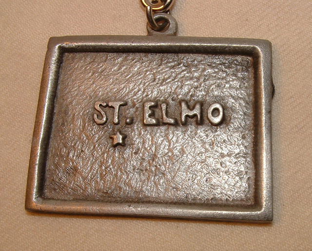 1980 Rawcliffe Pewter St. Elmo Key Fob