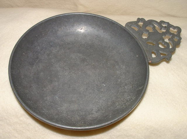 Vintage / Antique 6 Inch Stede Pewter Porringer