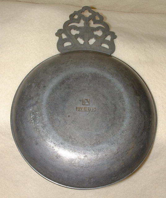 Vintage / Antique 6 Inch Stede Pewter Porringer