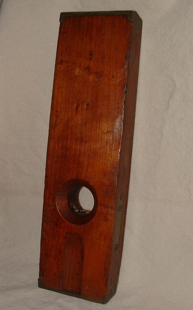 Antique Wood and Brass Vertical Level