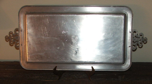 Pfaltzgraff Aluminum and Brass Serving Tray