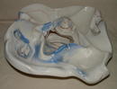 1979 Signed White/Blue/Brown Ceramic Ashtray