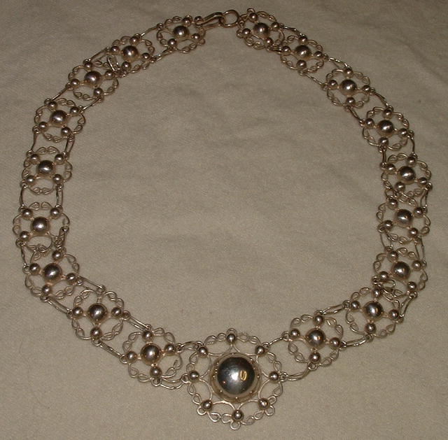 Signed Taxco 960 Silver Artisan Necklace