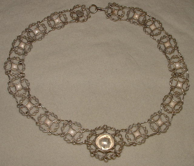 Signed Taxco 960 Silver Artisan Necklace