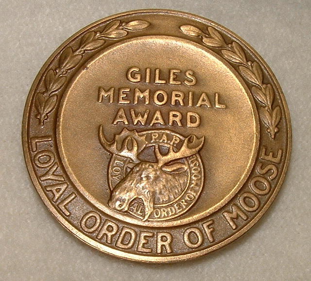 Vintage Order of Moose Giles Memorial Award