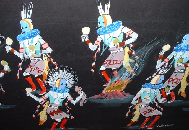 Original Tsinajinnie Navajo Dance Painting