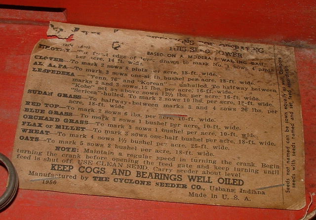 Antique 1925 Cyclone Rotary Style Seed Sower