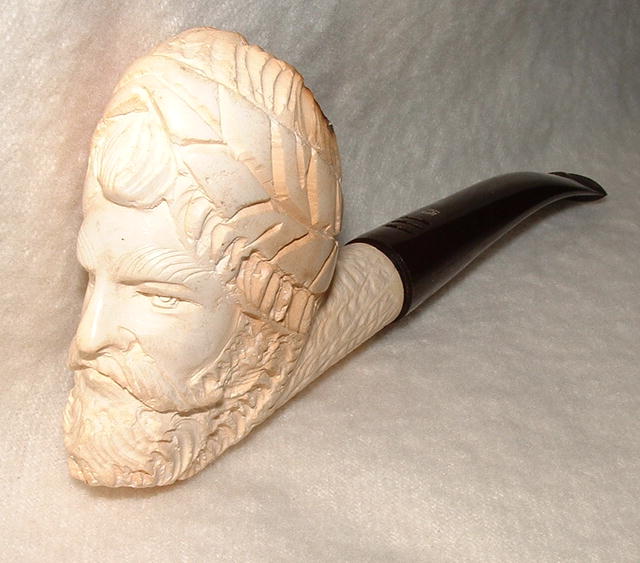 Vintage Meerschaum Pipe - Hand-Carved Turkish Head