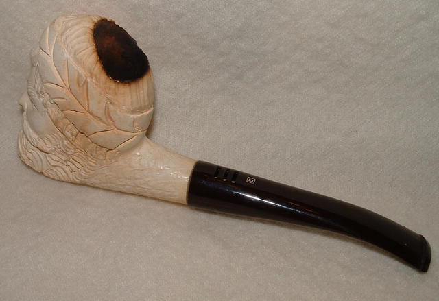 Vintage Meerschaum Pipe - Hand-Carved Turkish Head