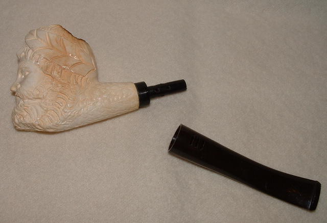 Vintage Meerschaum Pipe - Hand-Carved Turkish Head