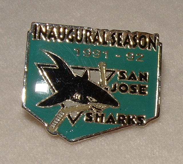 1991-92 San Jose Sharks Inaugural Season Lapel Pin