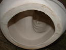 Vintage Signed Art Pottery Sculpture Lamp - Faces
