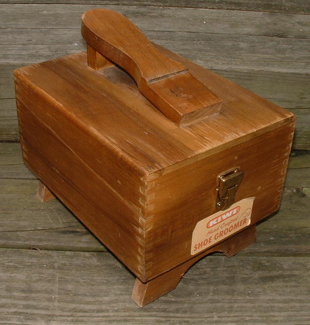 Vintage Hand-Crafted Kiwi Shoe Groomer / Shoe Shine Kit