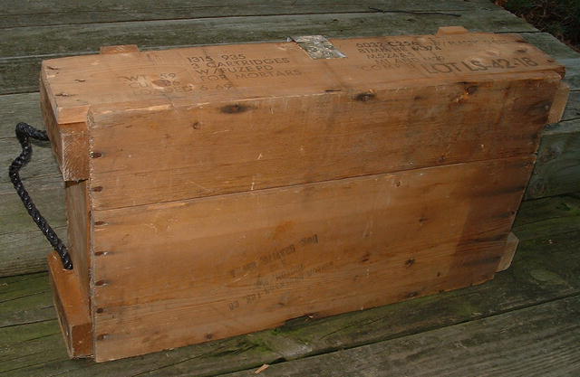 Viet Nam Era Cannon Ammunition Wooden Box