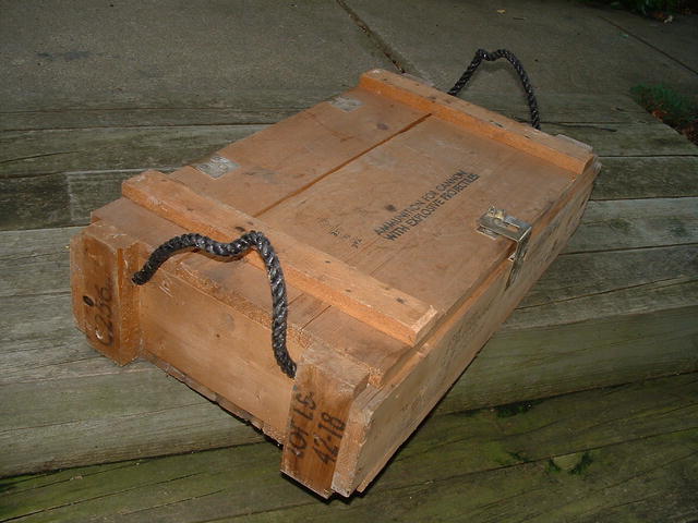 Viet Nam Era Cannon Ammunition Wooden Box