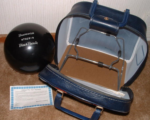 Vintage 1983 Brunswick Black Beauty Bowling Ball, Undrilled, Like New