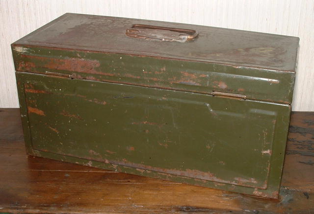 Antique Union Steel Fishing Tackle Box, Circa 1930