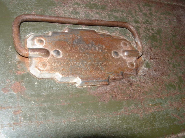 Antique Union Steel Fishing Tackle Box, Circa 1930
