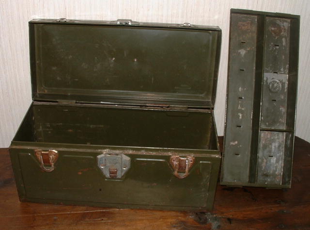 Antique Union Steel Fishing Tackle Box, Circa 1930