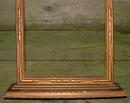 Antique Primitive 8 x 10 Carved Wooden Frame on Stand