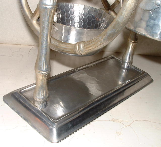 Vintage Hammered Aluminum Ferris Wheel Server