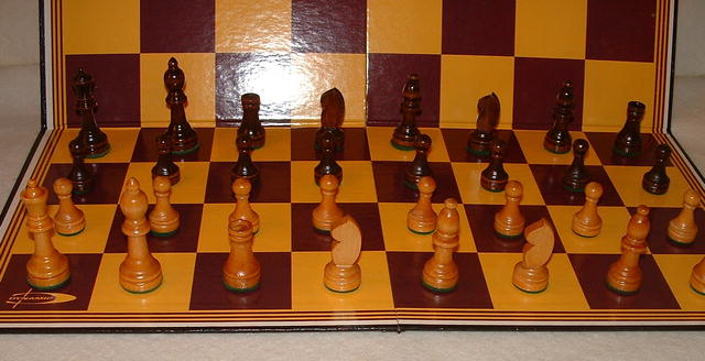 Vintage 1973 Dynamic Chess Set with Wooden Pieces