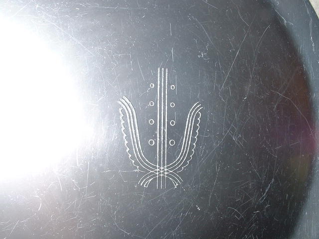 Vintage Kensington Art Deco Round Aluminum Tray