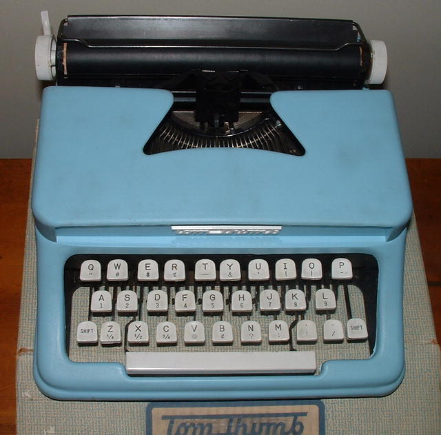Vintage 1960's Tom Thumb Toy Typewriter & Box