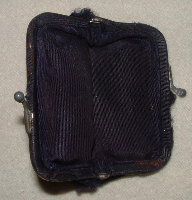 Antique Purple Silk & Satin Change Purse