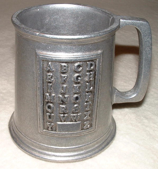 Vintage Wilton Armetale Alphabet Mug