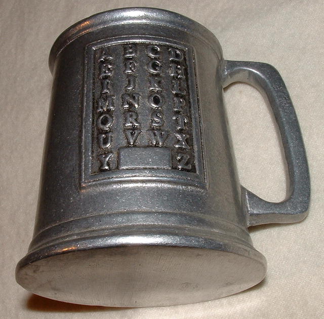 Vintage Wilton Armetale Alphabet Mug