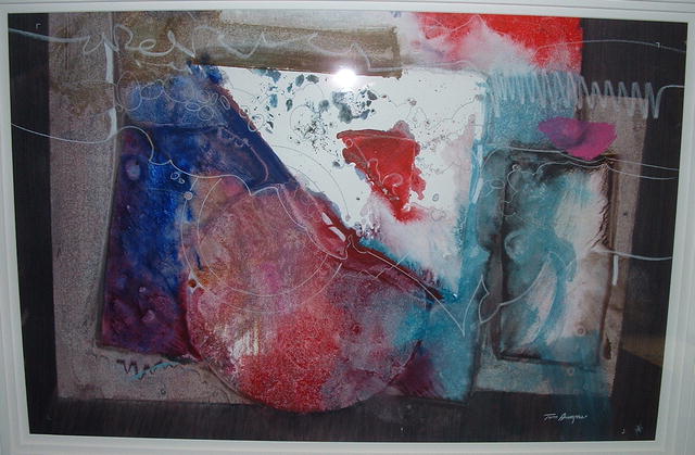 Framed Tom Anderson Abstract Water Color