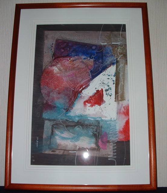 Framed Tom Anderson Abstract Water Color