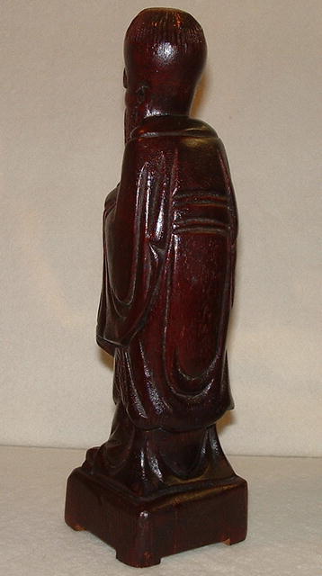 WWII Era / Mid-Century Wood Carving of Asian Holy Man