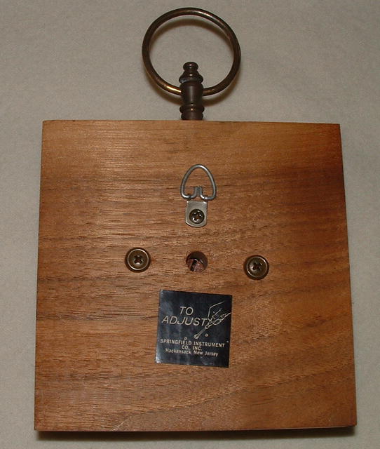 Vintage Springfield Humidity Meter on Hardwood Plaque