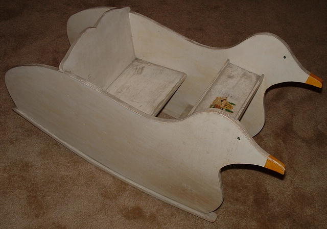 Primitive Hand-Crafted Duck-Shaped Child's Rocker