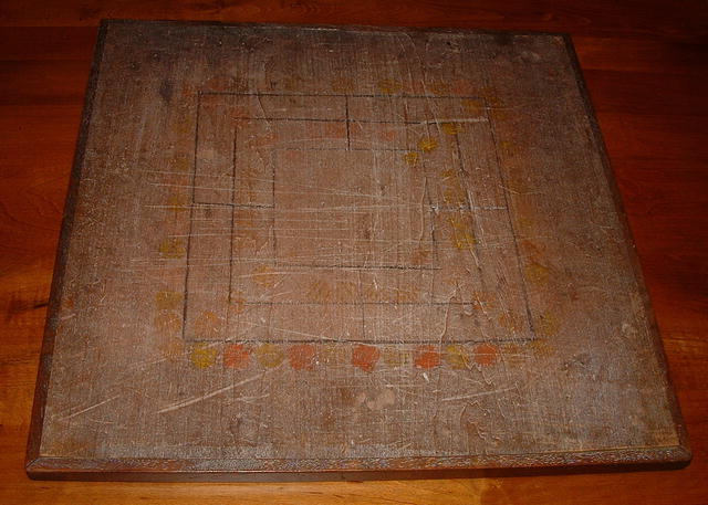 Antique Hand-Made Inlaid Birdseye Maple Chess Board
