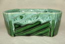 Vintage UPCO Pottery Green Drip Glaze Planter