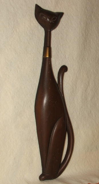 Cool Cat Mid-Century Sexton Metal Wall Sculpture