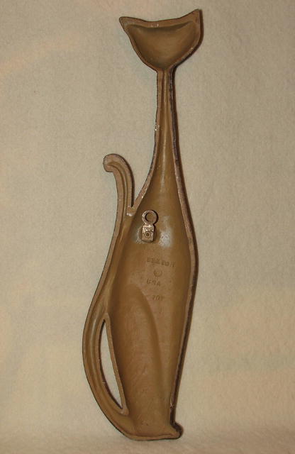 Cool Cat Mid-Century Sexton Metal Wall Sculpture