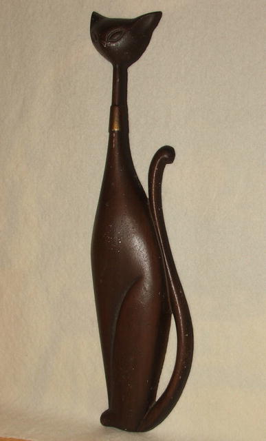 Cool Cat Mid-Century Sexton Metal Wall Sculpture