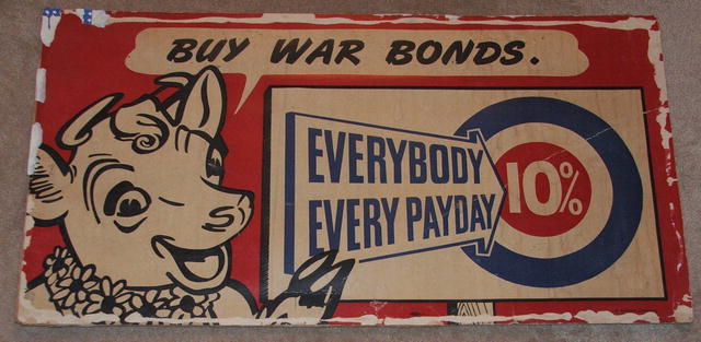 WWII Elsie the Cow Buy War Bonds Poster